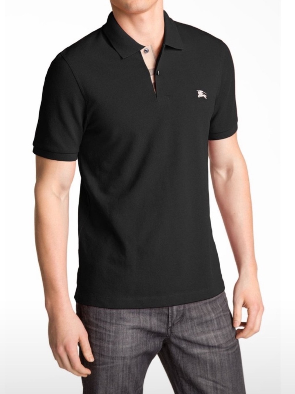 Burberry Men’s Cotton Polo Shirt Black